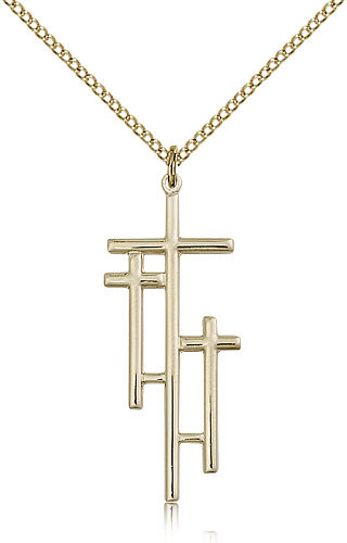 Gold Filled Cross Necklace For Women On 18 Chain – 30 Day Money Back Guarantee
