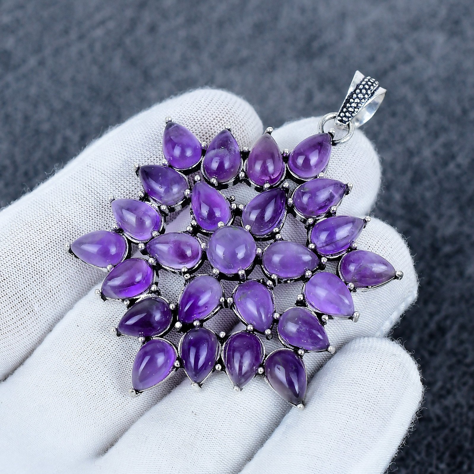 Amethyst Pendant 925 Sterling Silver Pendant Handmade Gemstone Jewelry Gift