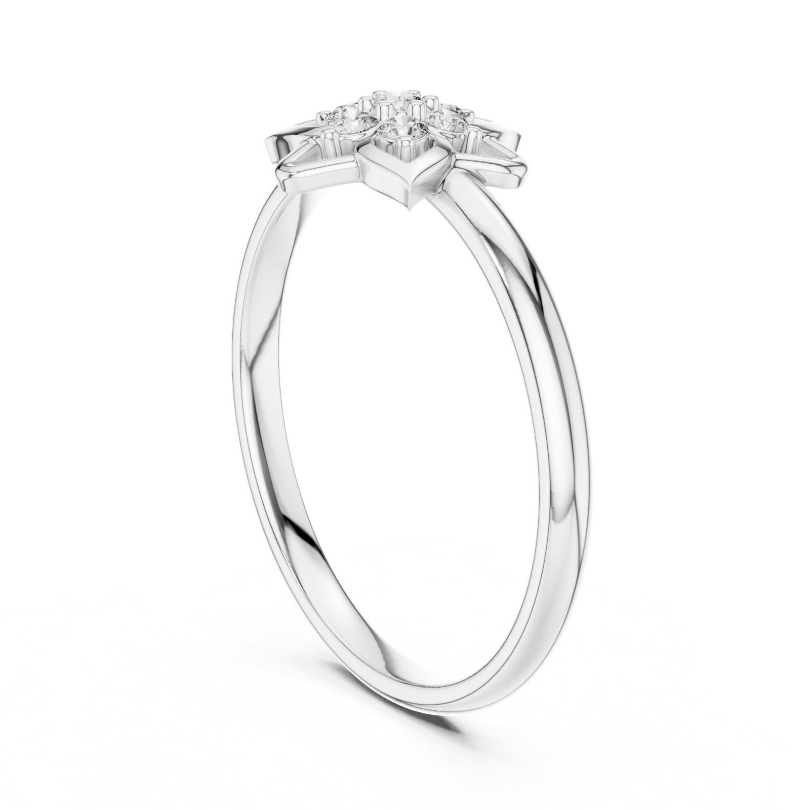 Round Certified VVS1 D Natural Diamond Cosmos Anniversary Ring 14k Gold Over
