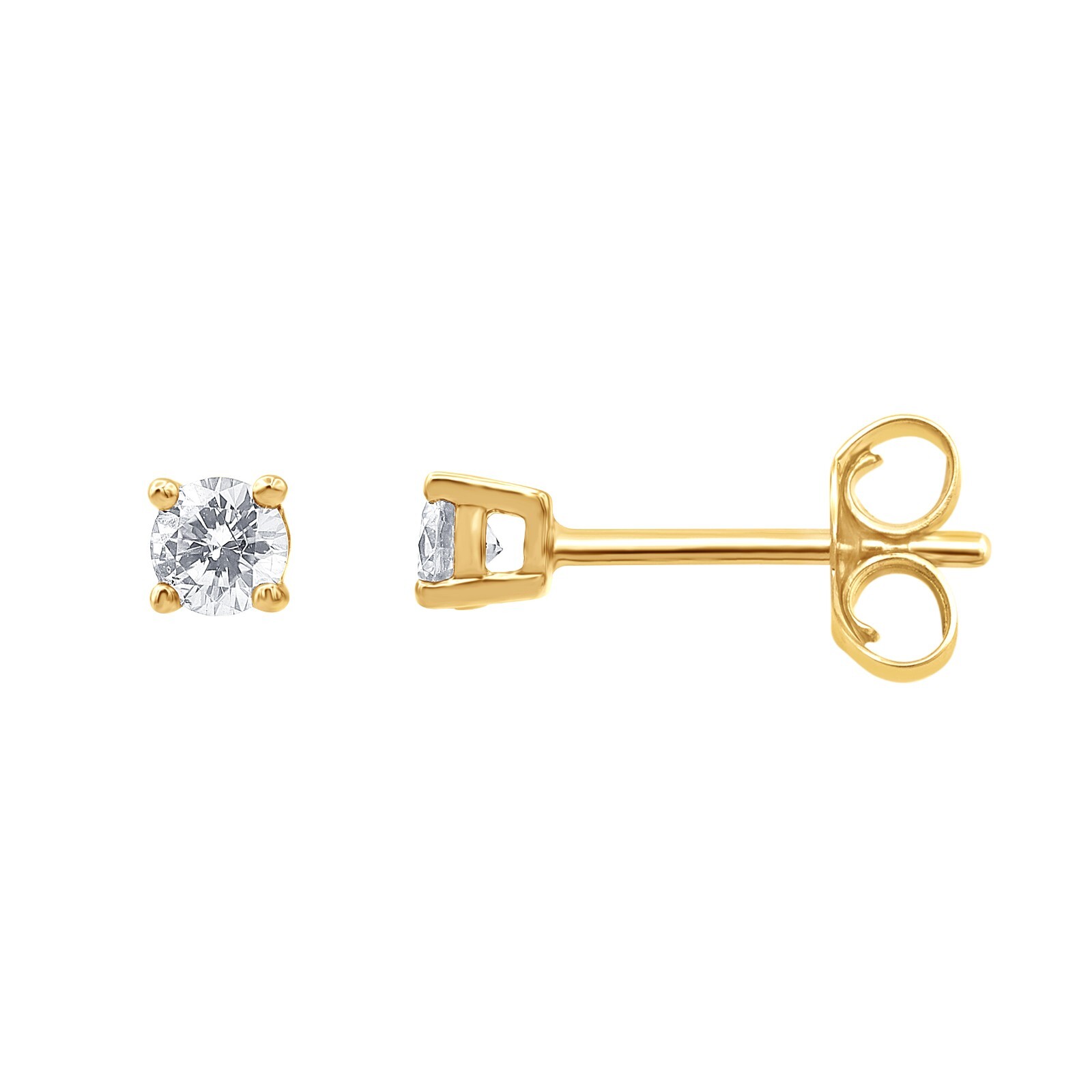 Lab-Grown Diamond Stud Earrings 14K Gold Prong Set 0.25-0.75 Carat T.W.