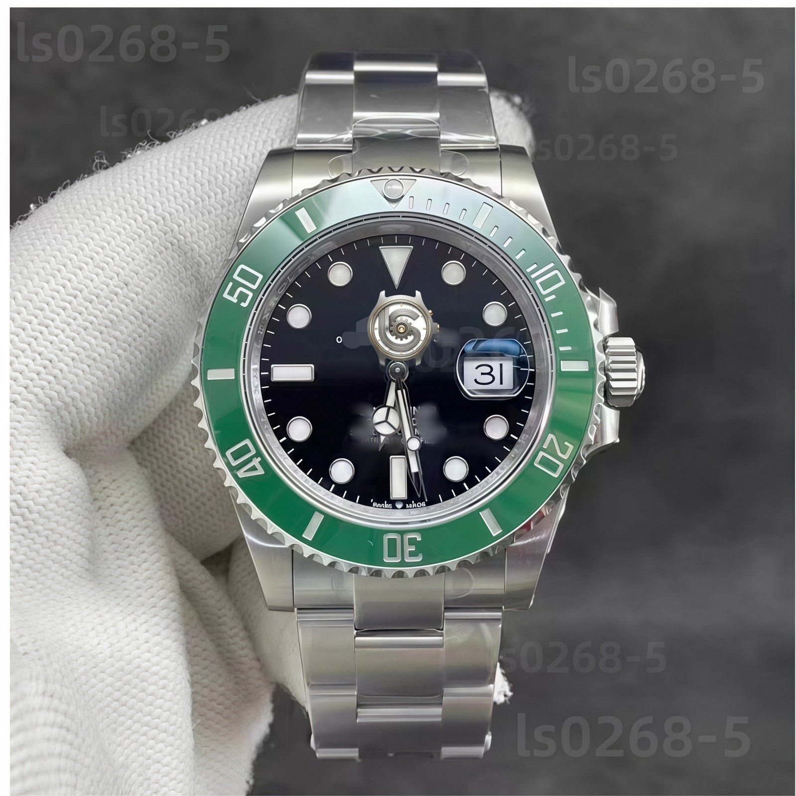 DIY SET for 3235 watch case + dial + hands + Stainless Steel Strap sapphire 41mm
