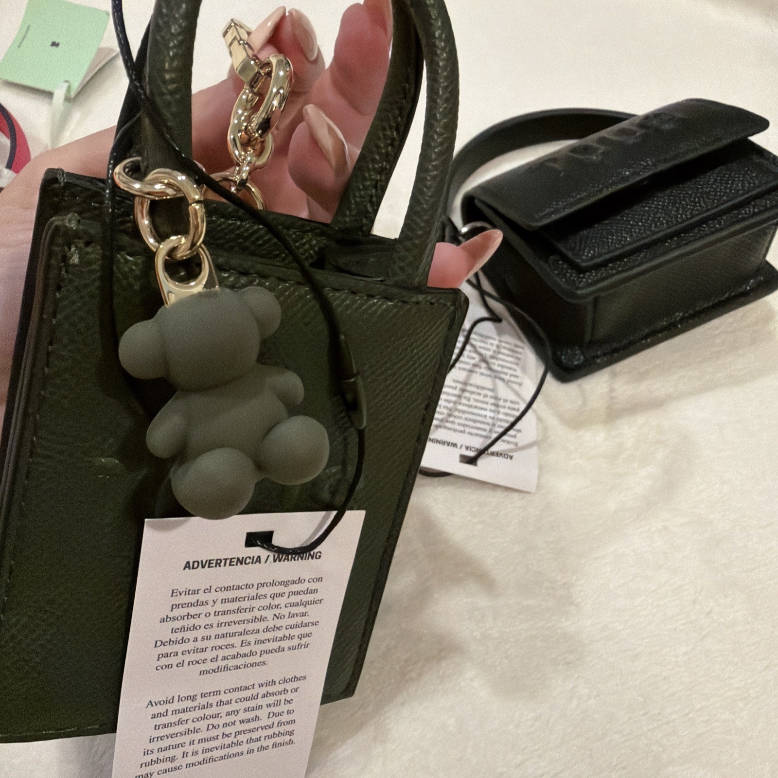 TOUS 2 Charm Bag Accessories Chain Handbags and 1 Tous Rounded Jewelry Case!