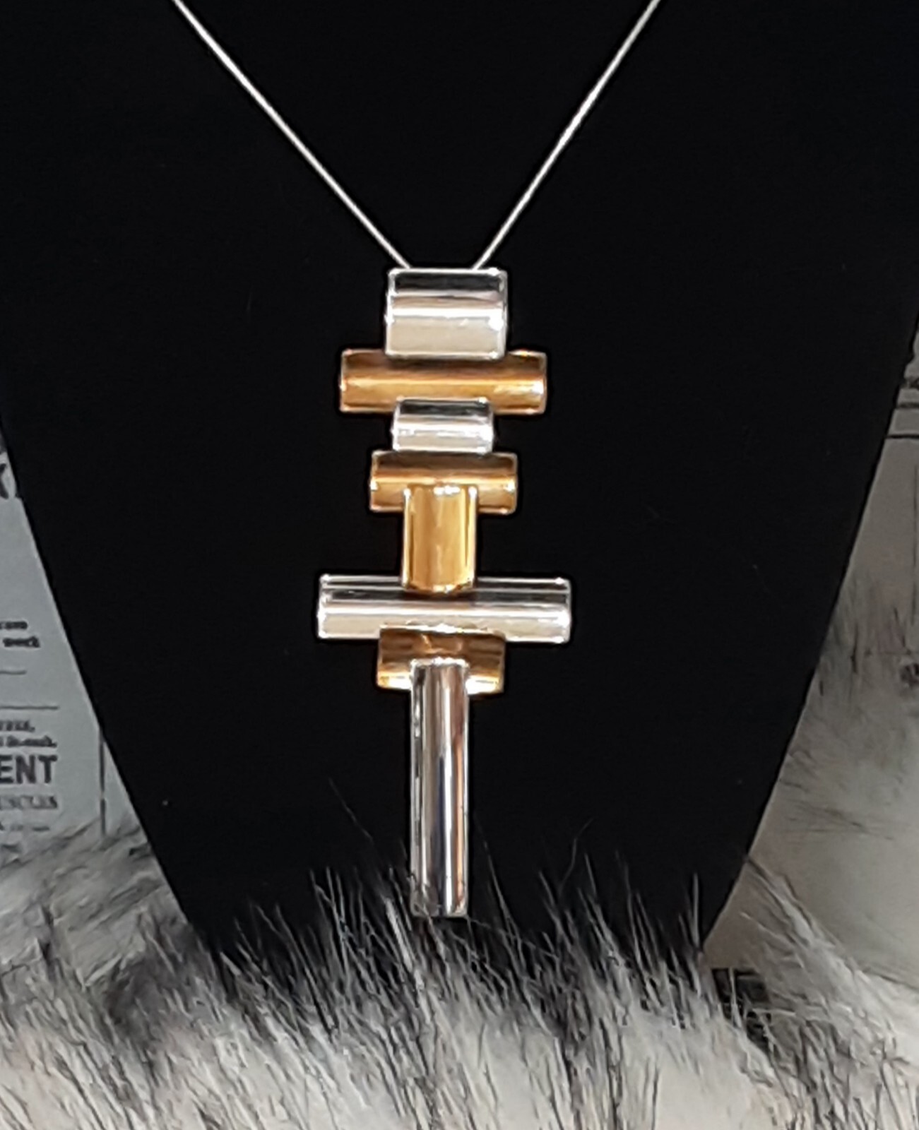 RLM Studio Sterling Silver🥈, Brass,🥉 4″L Pendant on 925 8″L 🔗 Chain Ap2