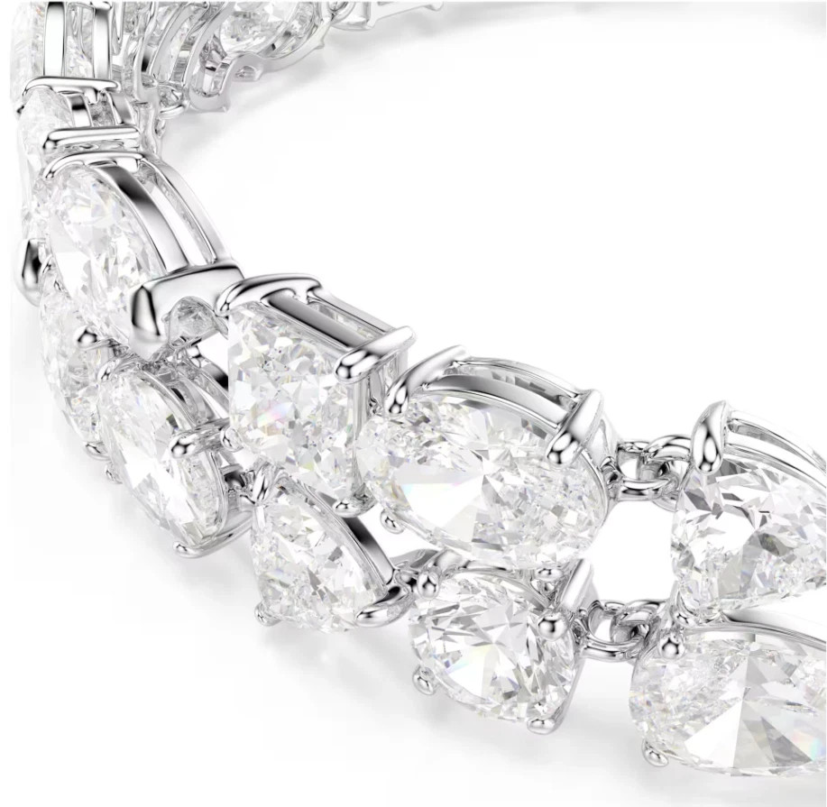Swarovski Mesmera bracelet Mixed cuts, White, Rhodium plated