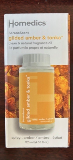 Homedics SereneScent Waterless 4 Fl Oz (Pack of 1), Gilded Amber & Tonka