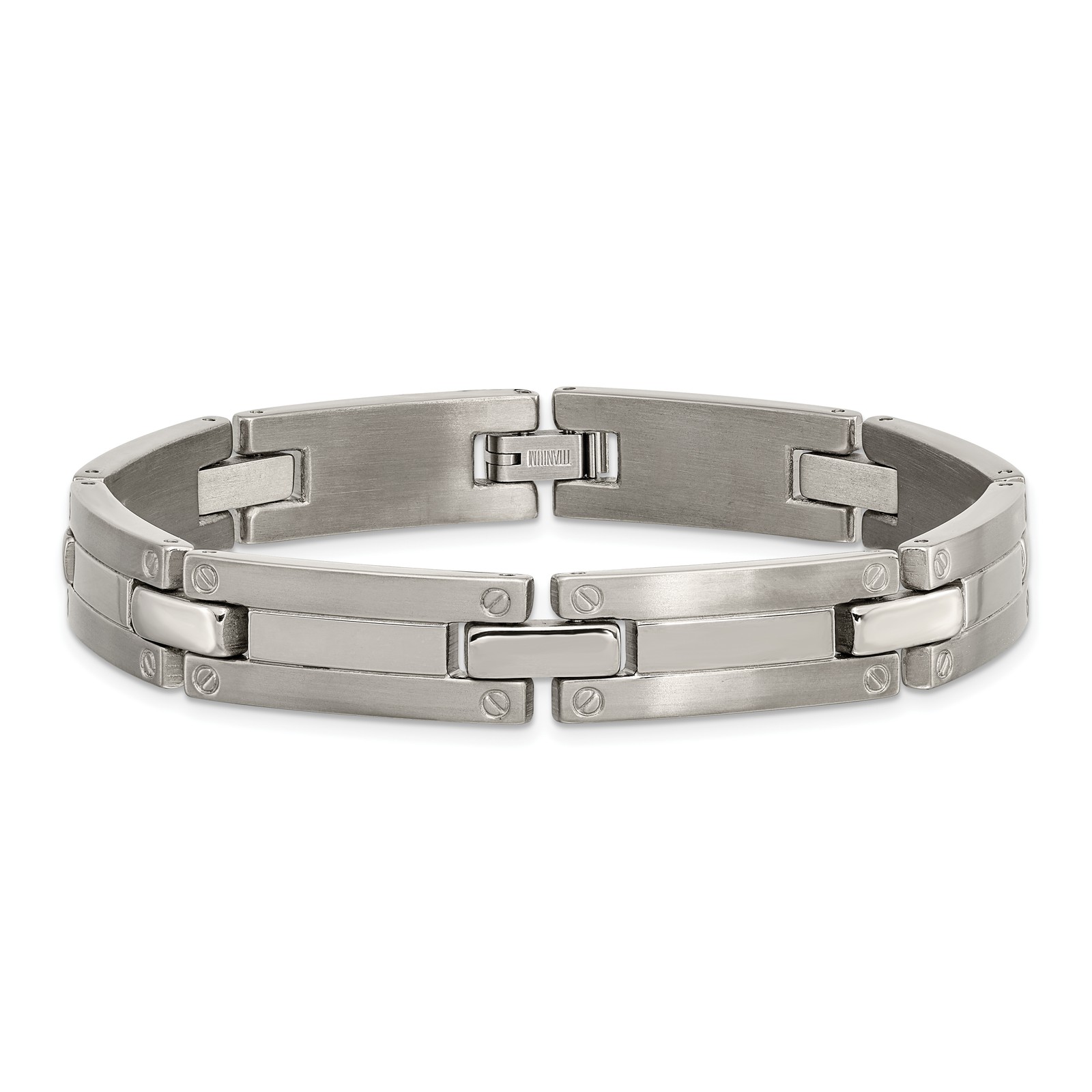 Chisel Titanium Brushed and Polished 8.5 inch Bracelet TBB109