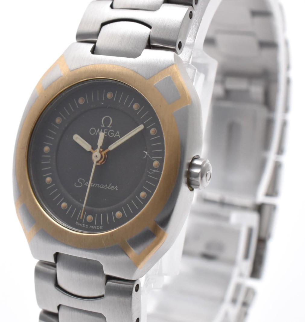 【Exc+5】OMEGA Seamaster Polaris 796.1022 Cal.1460 22mm Quartz Women’s Watch JP