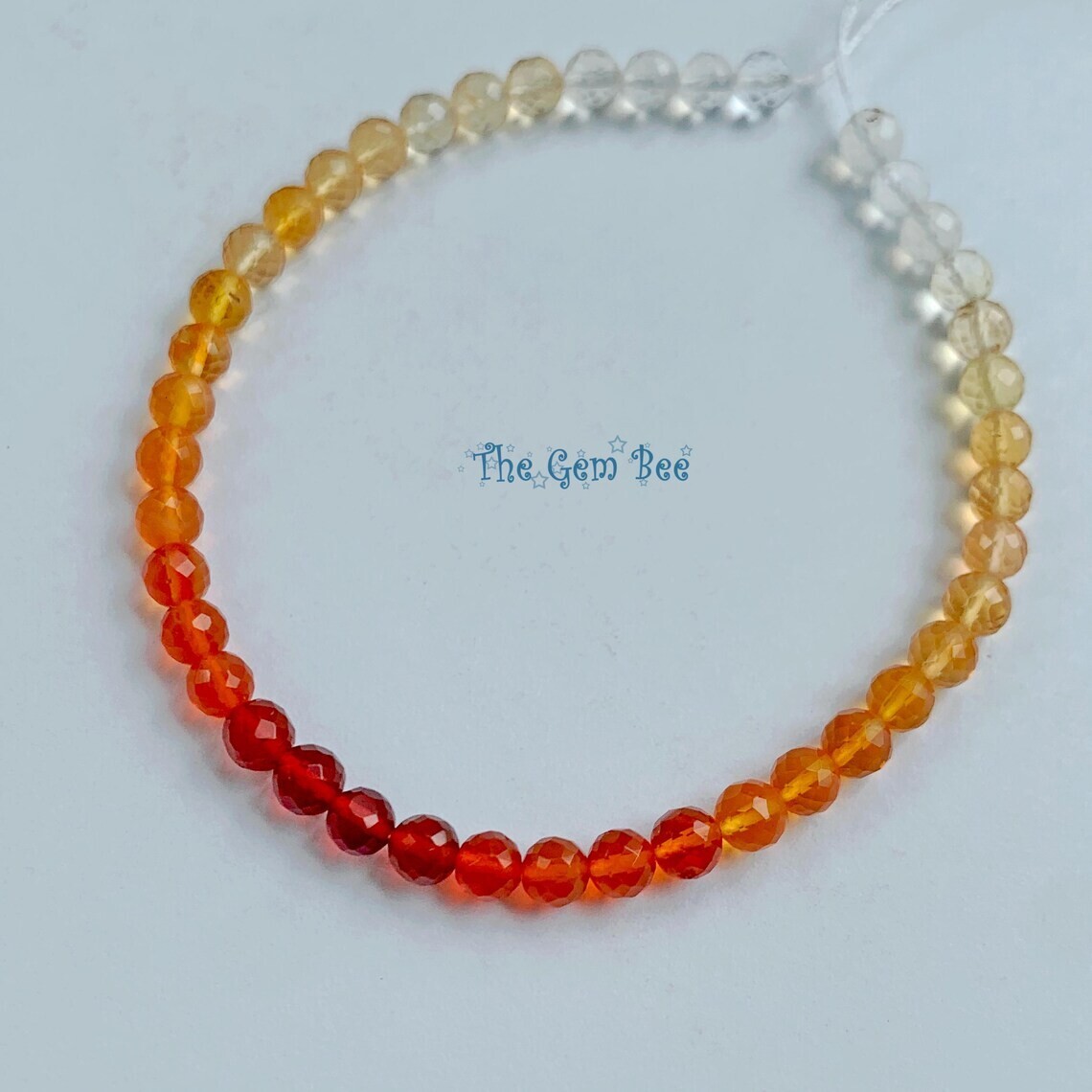 4.2mm Old Stock Shaded Mexican Fire Opal Faceted Round Rondelle Beads 6.5″ Str