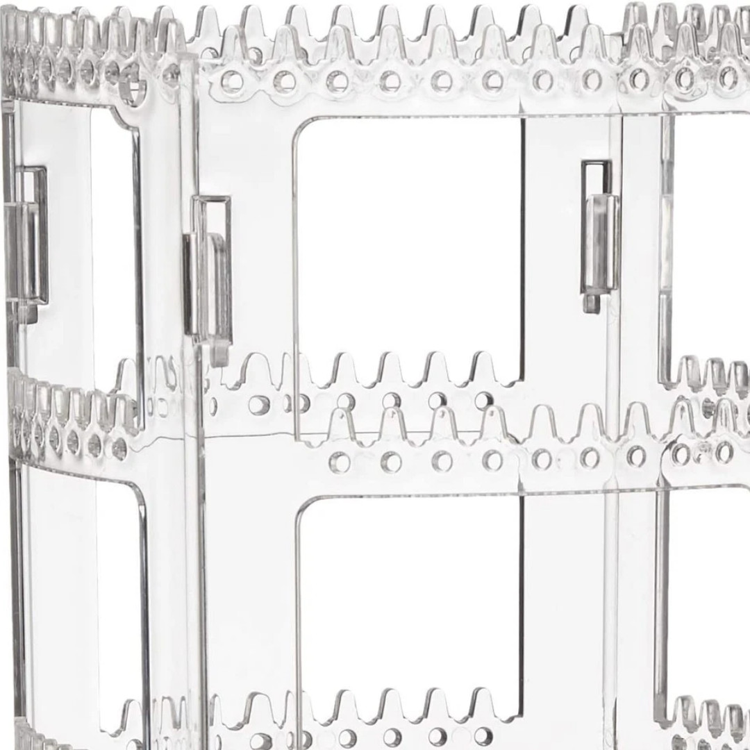 Sooyee 360 Rotating Earring Holder and Jewelry Organizer, 4 Tiers Jewelry Rack D