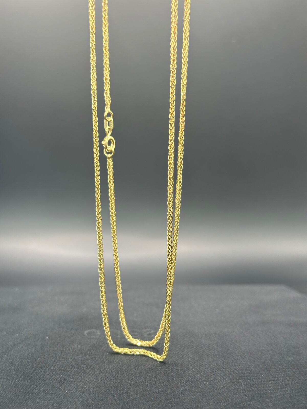 14K Yellow Gold Spiga Wheat Chain Necklace 22” 2.0mm 585 Hallmark Genuine Gold