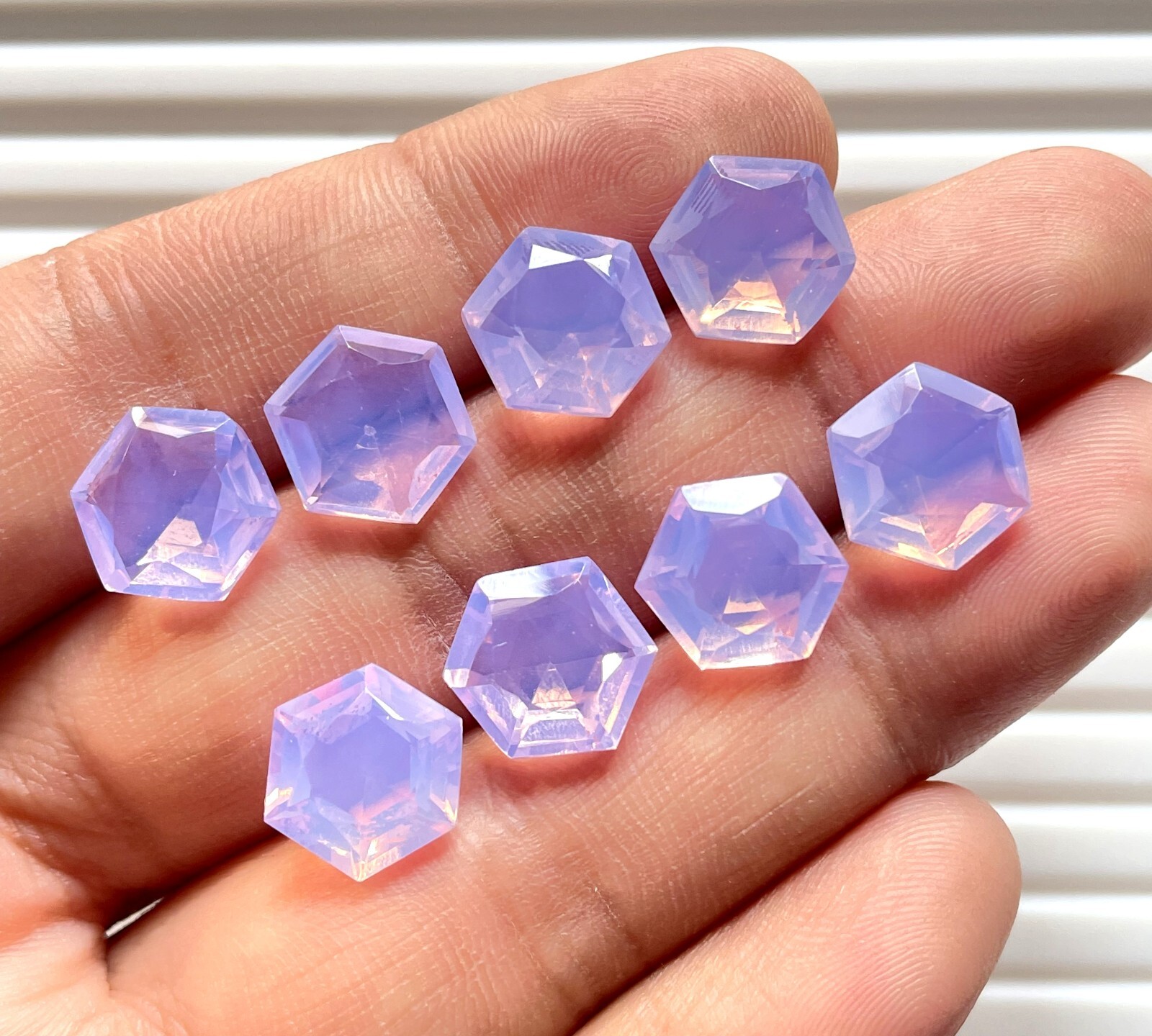 Beautiful Lavender Quartz Faceted Cut Hexagon Gemstone, Wholesale Loose Gemstone
