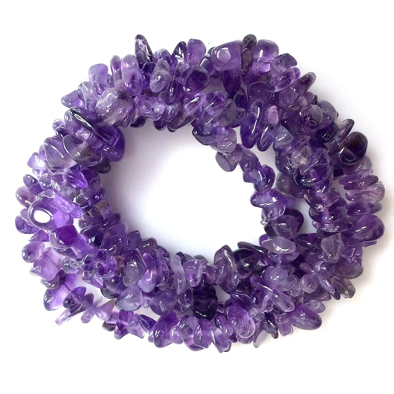 Gemstone Amethyst Chips Small Bead Freeform Nugget Chip 32″ strand Free Shipping