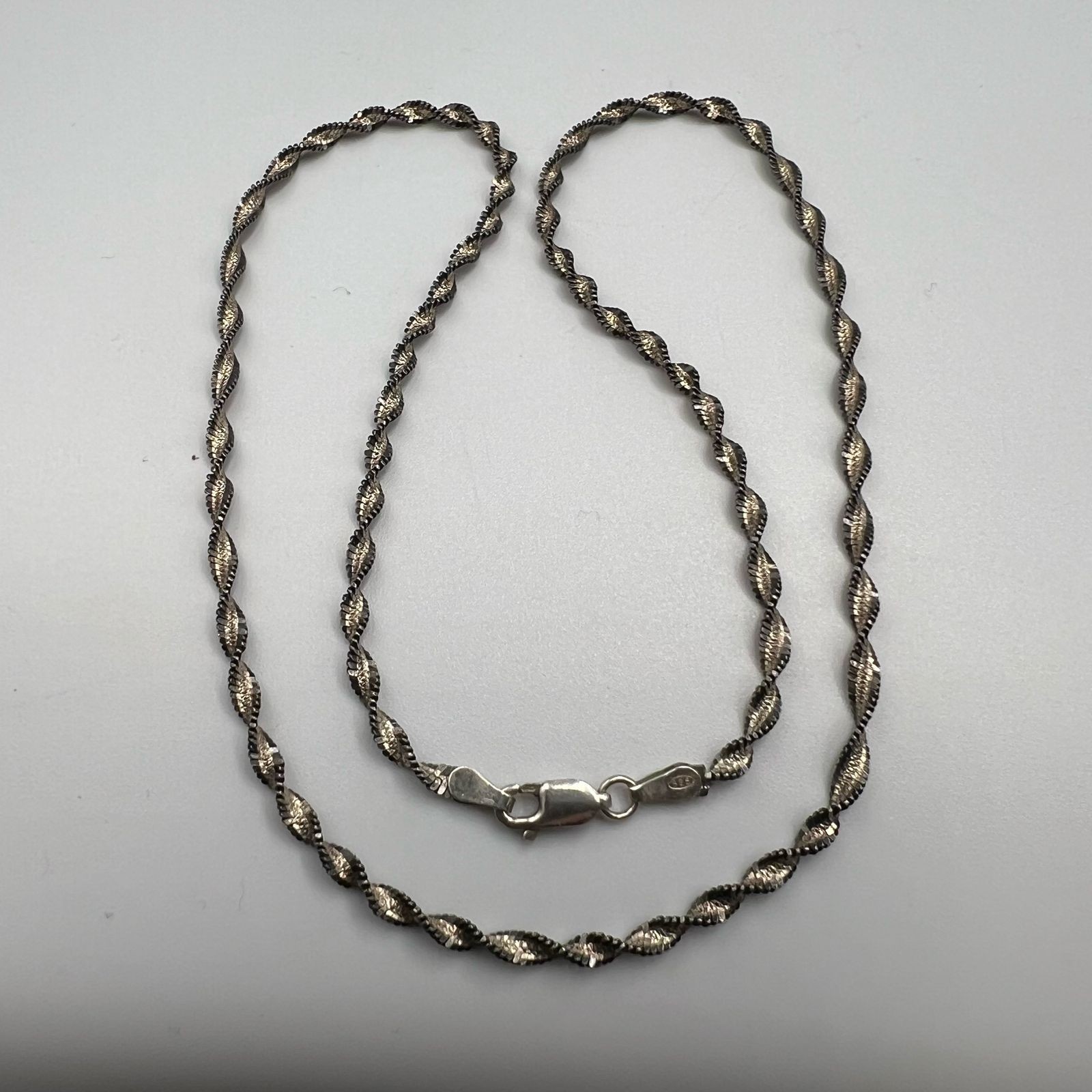 Vintage Sterling Silver 925 Ropen Necklace Chain Jewelry Signed