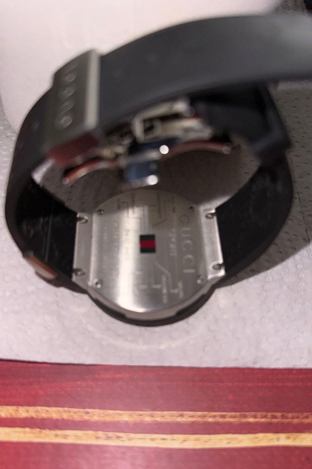 Gucci YA114103 49 mm Silver Stainless Steel Case With Black Rubber Strap…