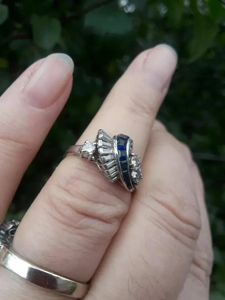 1.50Ct Lab-Created VVS1 Diamond Cocktail Engagement Ring 14K White Gold Finish