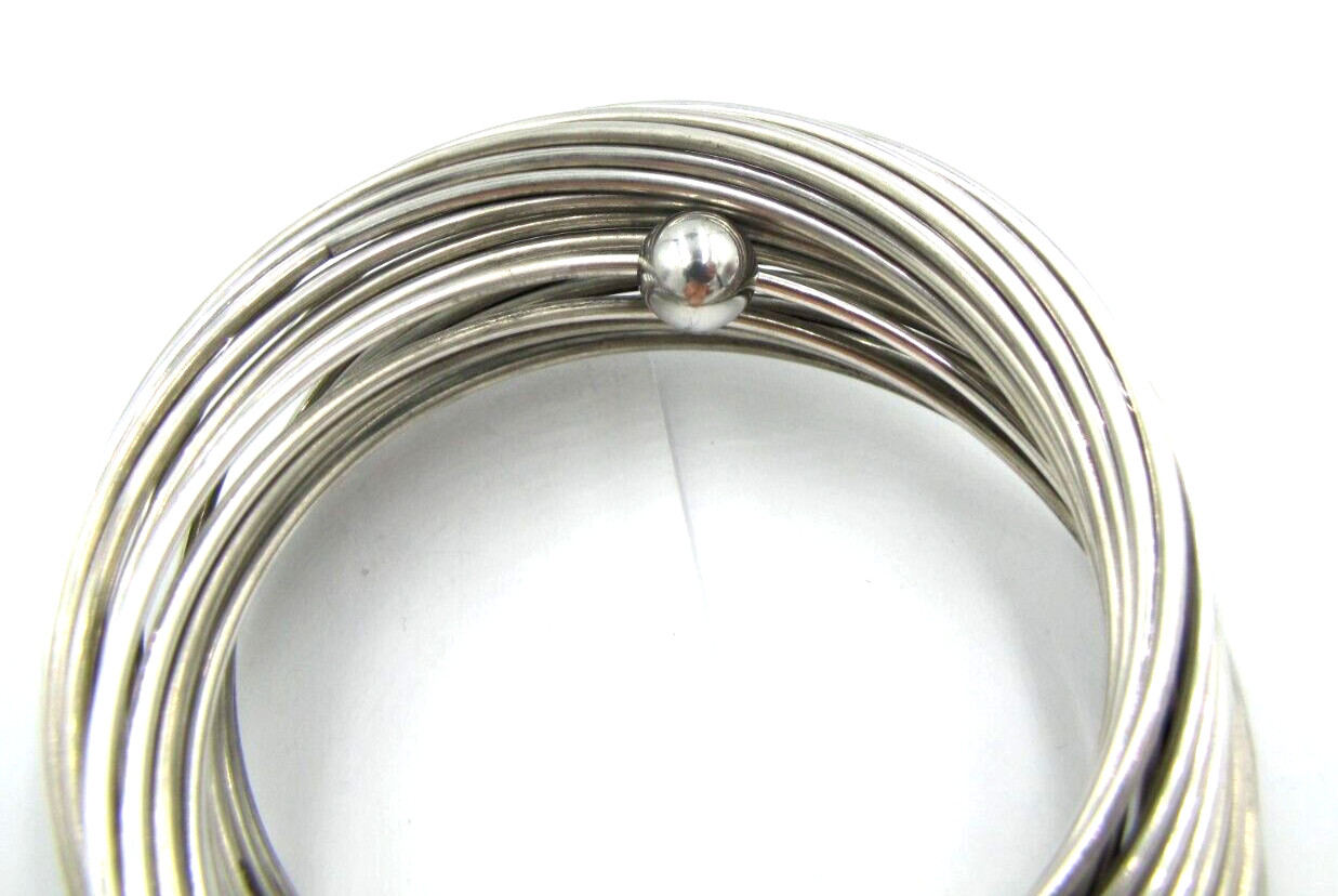 c.1990 Important Expanding GYROSCOPE & BALL BRACELET Solid Handcrafted Silver