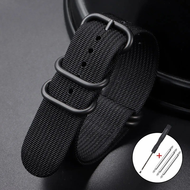 18mm 20mm 22mm 24mm Ballistic Durable Military Nylon Wrist Watch Band Strap