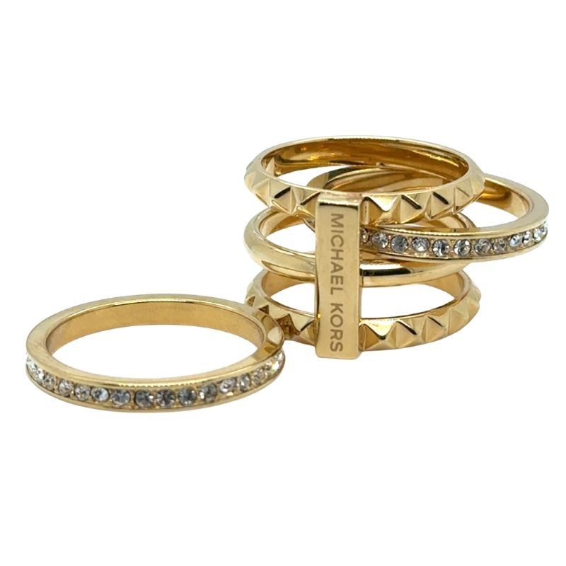 Michael Kors Gold-Tone Stackable Crystal bands