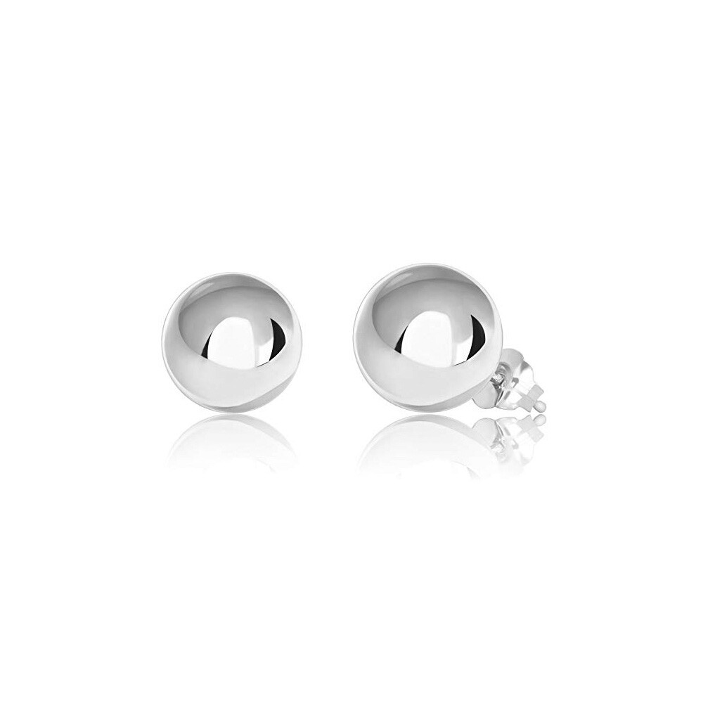 .925 Sterling Silver Post Ball Stud Earrings, Women & Girls, From 2-12MM
