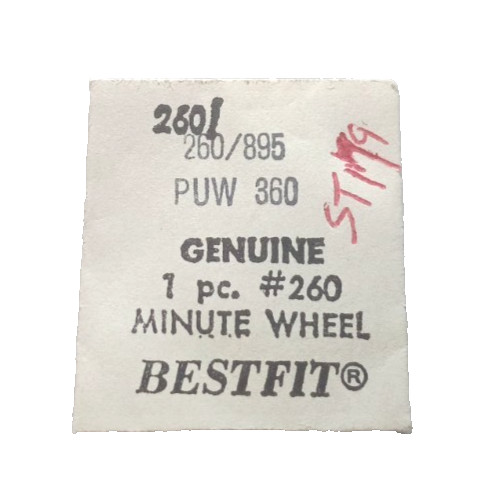 PUW 360 Minute Wheel watch part #260/895 *SEE INTERCHANGE IN DESCRIPTION