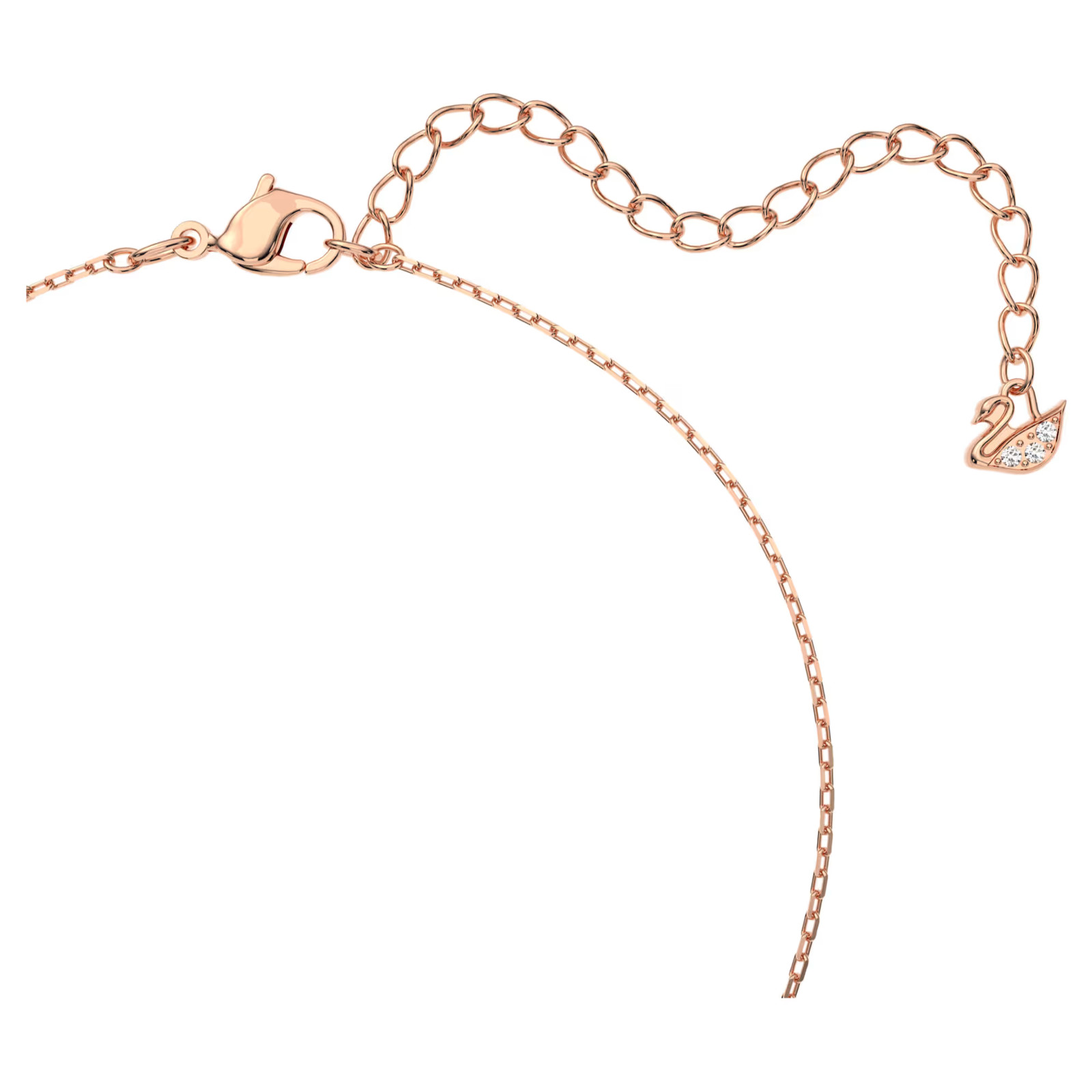Dextera Pink Rose Gold Tone Plated Necklace Intertwined Circles New