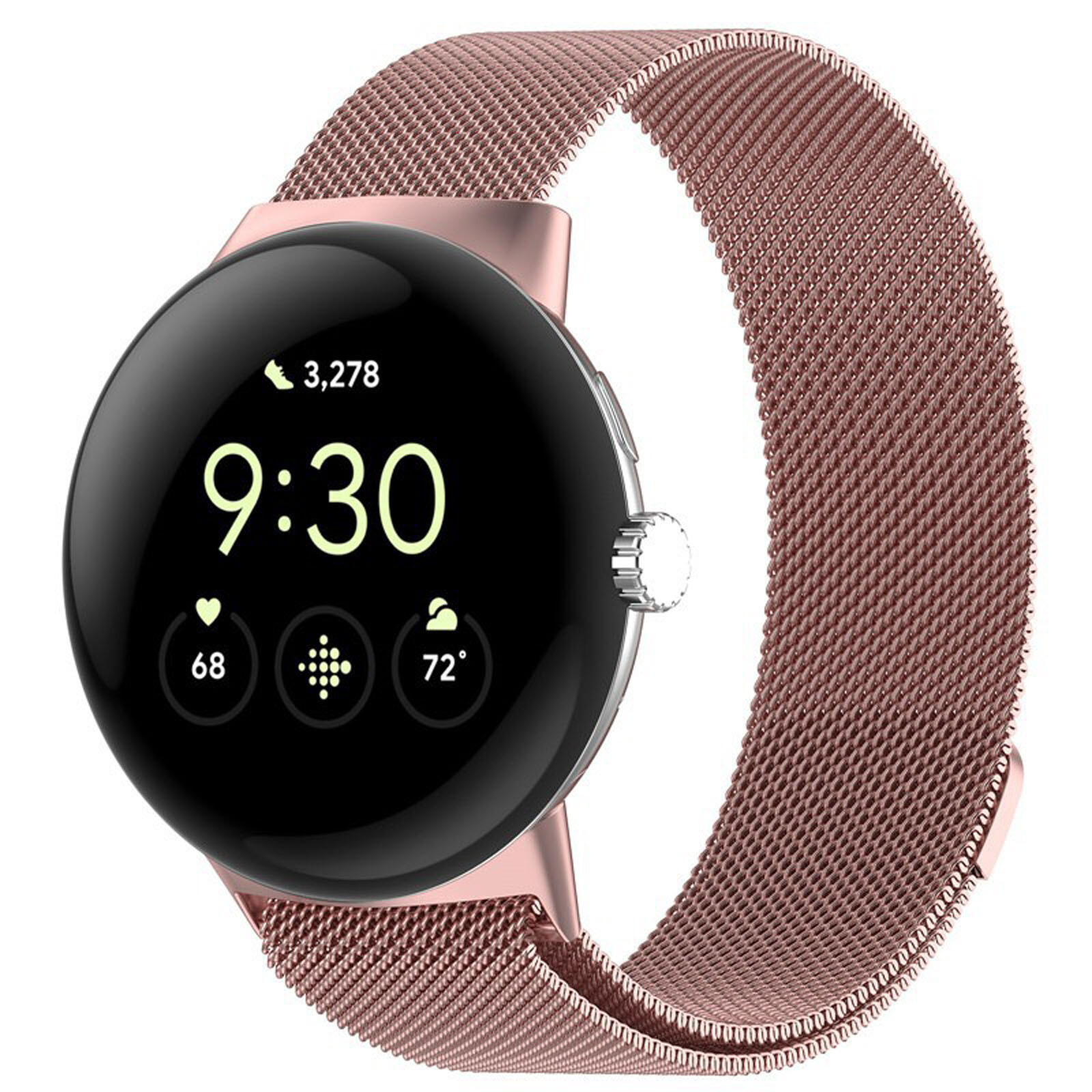 For Google Pixel Watch 3 41mm/45mm Band Stainless Steel Metal Adjustable Strap