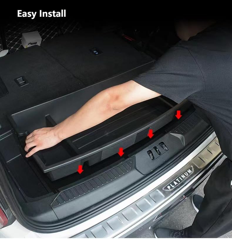 For 2020-2024 Ford Explorer Trunk Hidden Organizer, SUV Insert Cargo Rear