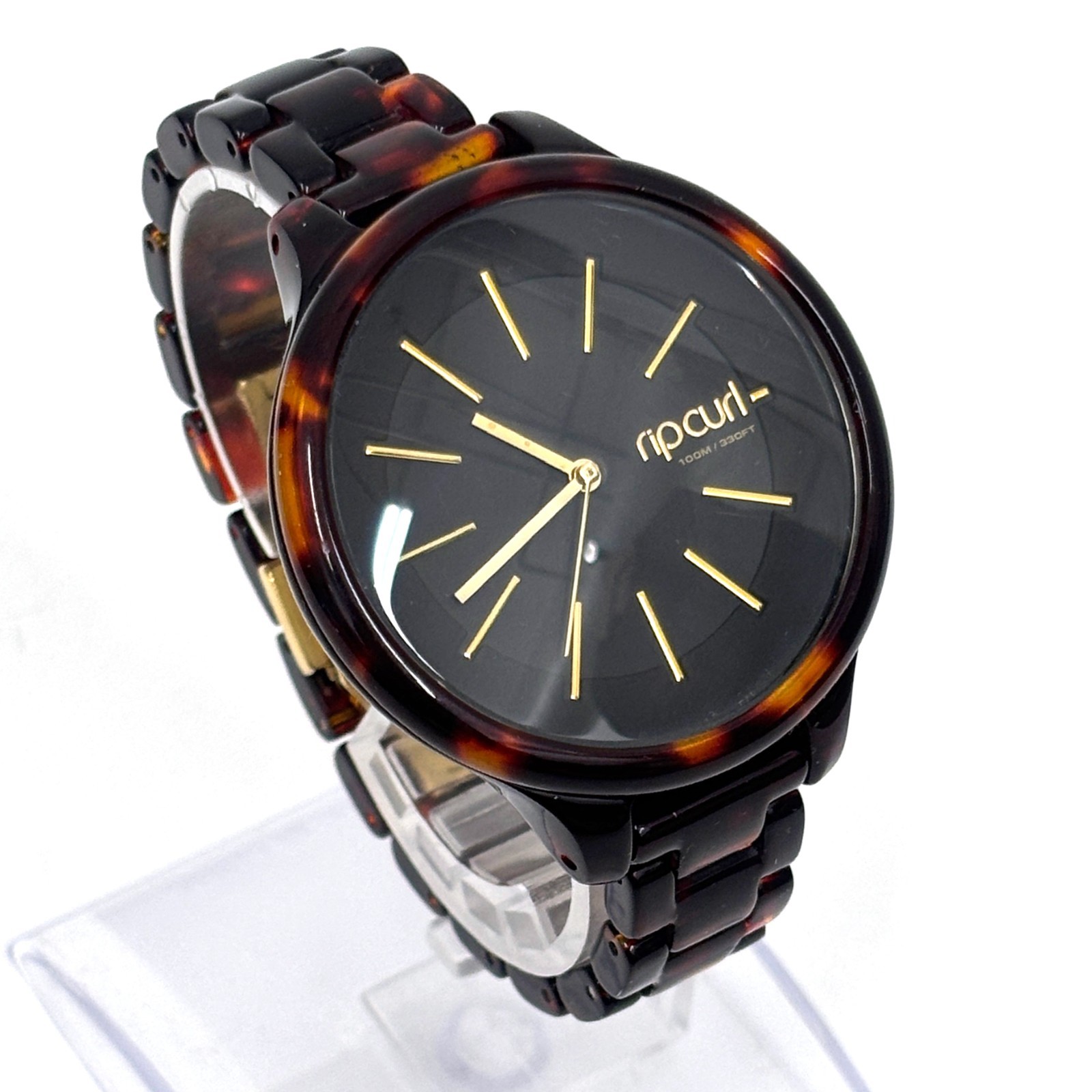 Rip Curl Horizon Ladies Surf Watch A2588G Black Dial Tortoise Acetate New Batt
