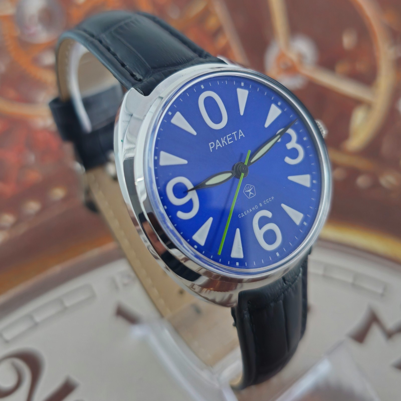 Vintage WATCH USSR RAKETA Big Zero 2609.HA Rare SOVIET Mechanical Wristwatch
