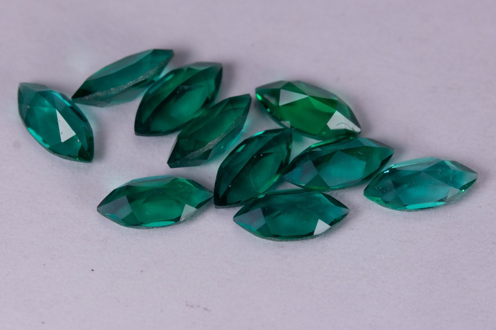 Loose Gemstone Lab Created Emerald Hydrothermal Marquise shape