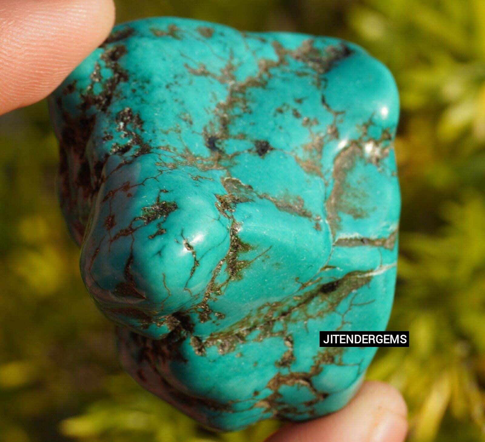 AAA+ Natural Kingman 255 Ct+ Turquoise Tumble Rough Arizona Loose Gemstone