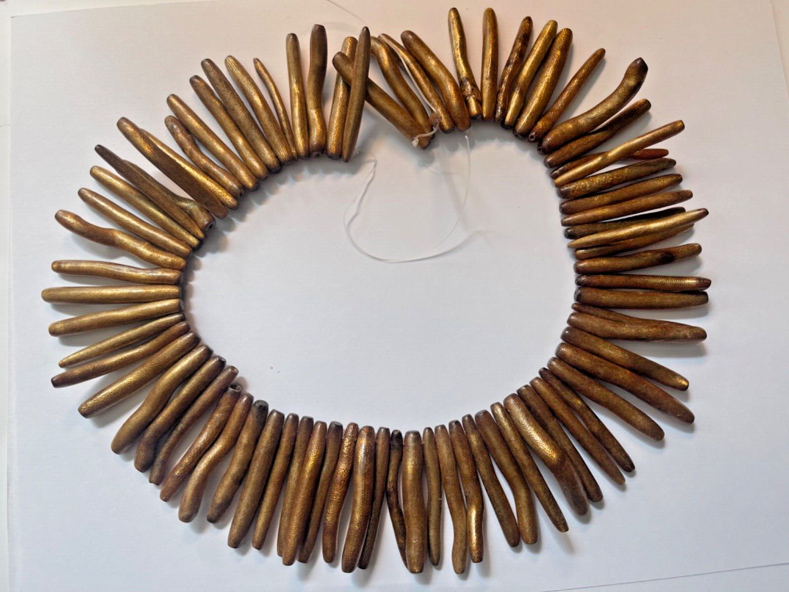 VINTAGE GOLDEN BAMBOO CORAL BRANCH 16″ STRAND TWIGS 1.75 ” BELOW WHOLESALE!!!
