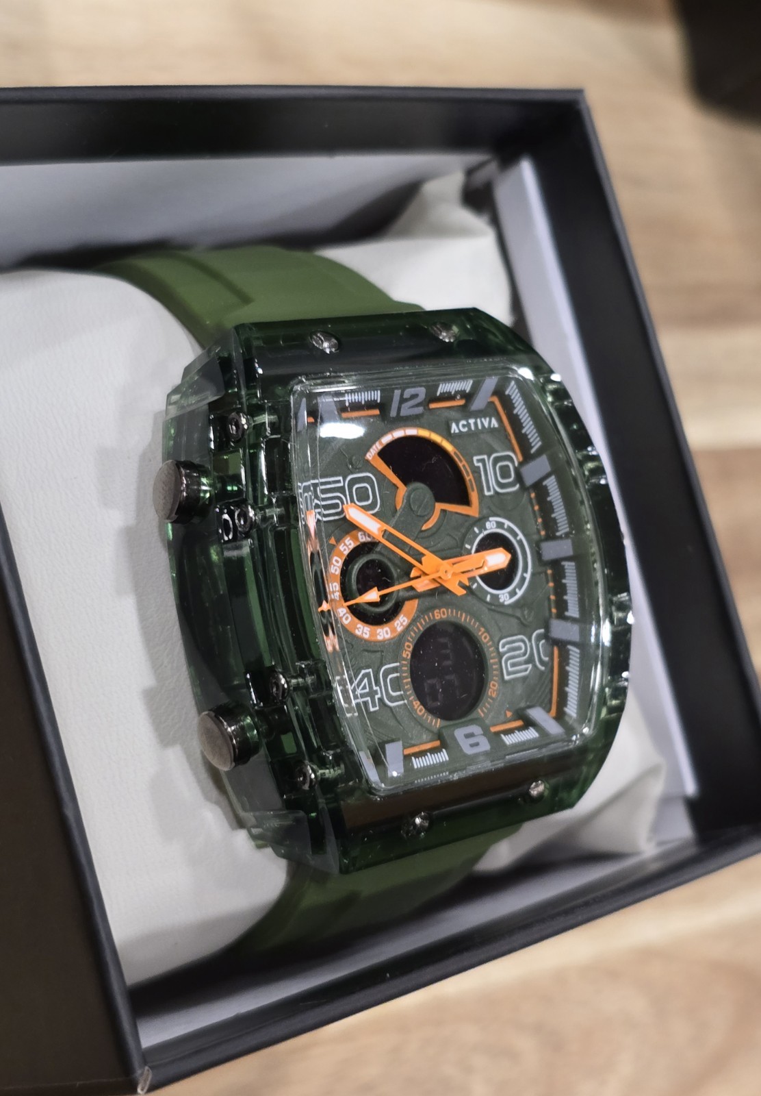 Activa X Invicta Digital Essentials Men’s Watch 45mm, Army Green ACW8109-004 New