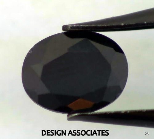 BLACK SAPPHIRE 9X7 MM OVAL CUT EARTH MINED AND TREATED CALIBRATED AAA