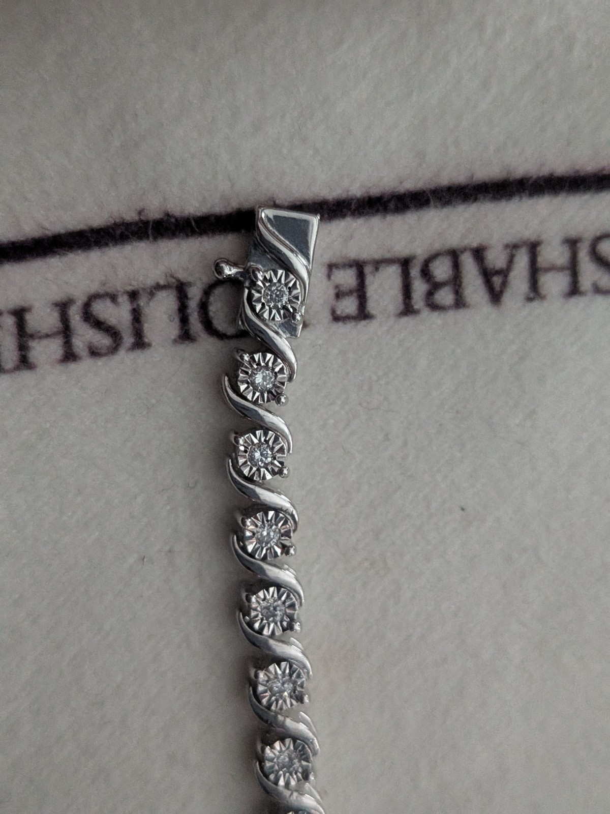 New Sterling Silver Lab Grown Diamond Tennis Bracelet 7.5″