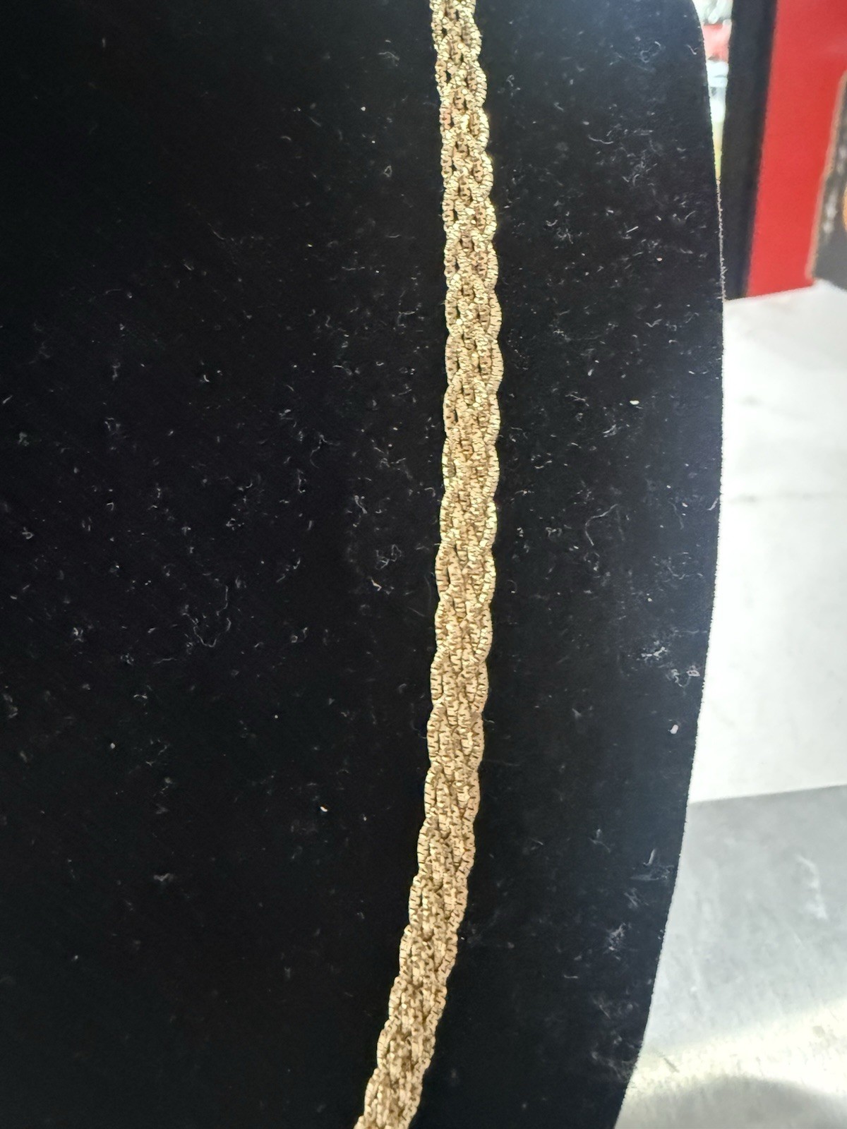 14K Yellow Gold Multi Strand Braided Necklace 18” 13.12g Rope Chain 5.5mm