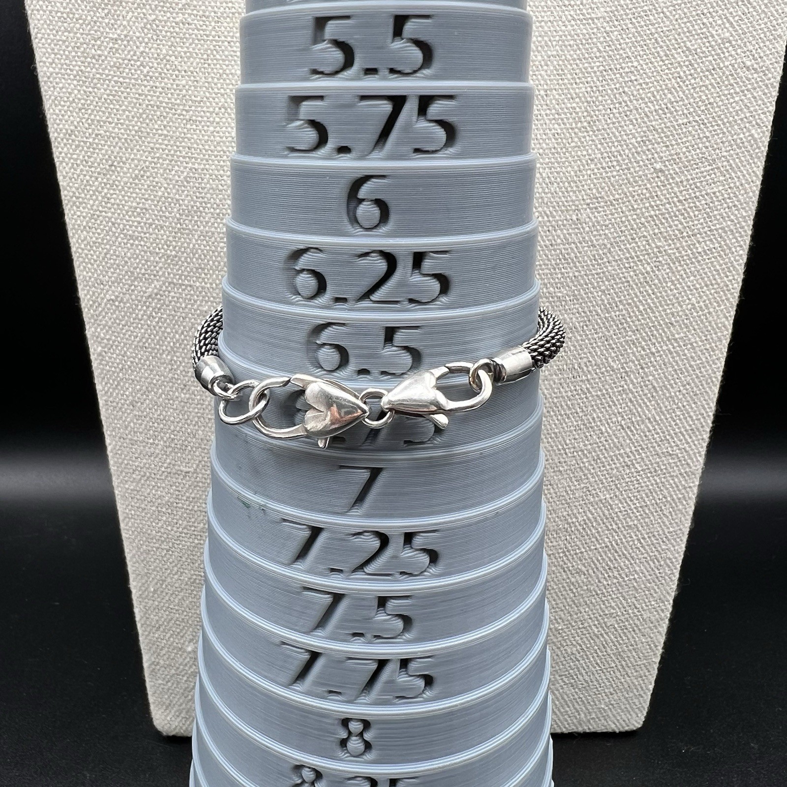 Brighton Beverly Mesh Charm Bracelet Silver Tone Bead Lobster Clasp Stack