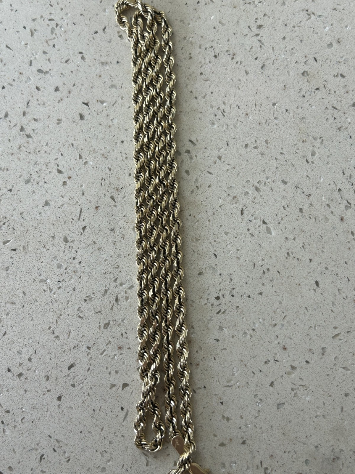 14k SOLID 14K DC GOLD ROPE CHAIN / 4mm x 26″ x 33.70 Grams / SOLID REAL 14k GOLD