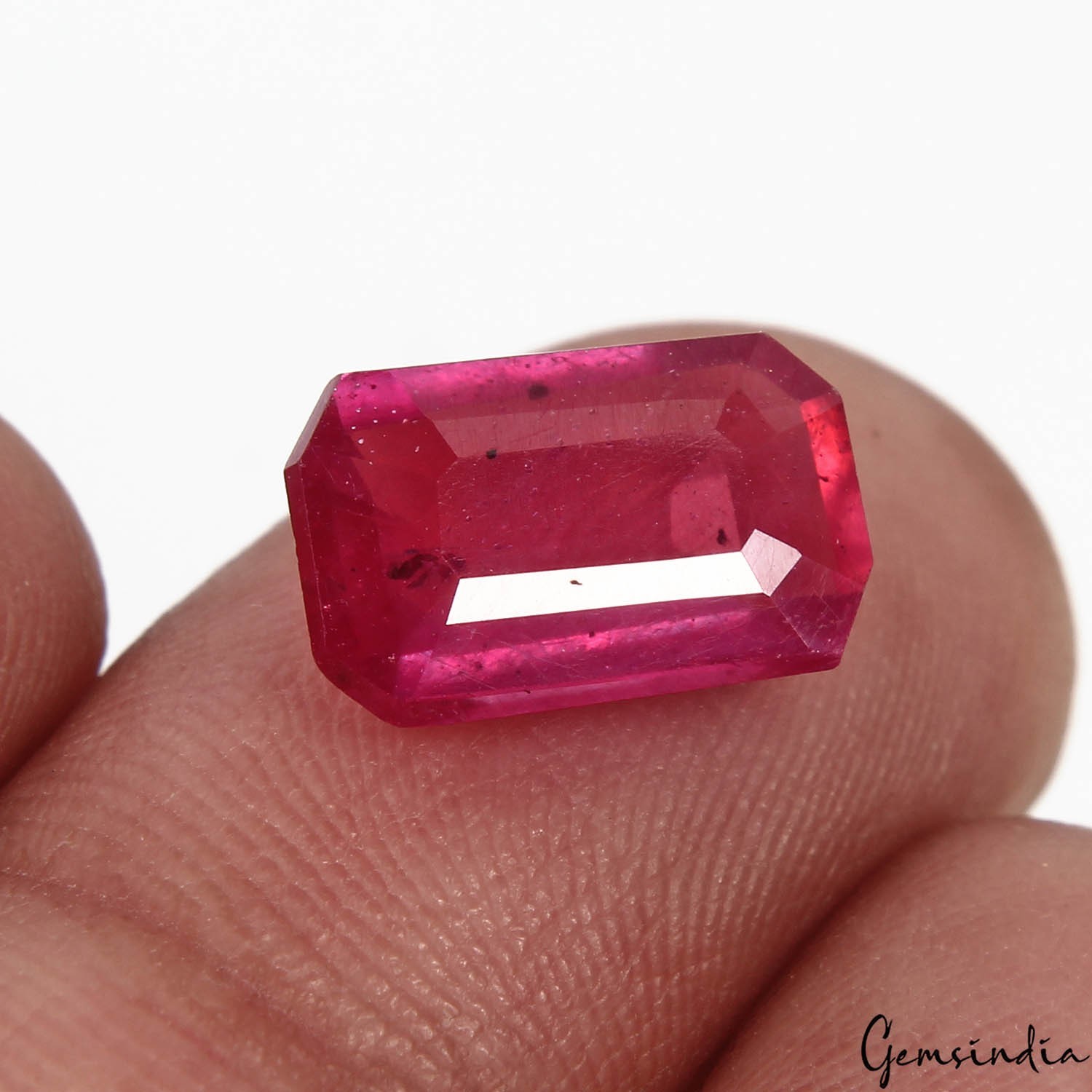 Natural Red Ruby Octagon Cut 4.60 Ct Certified Loose Gemstone Mozambique IGLI