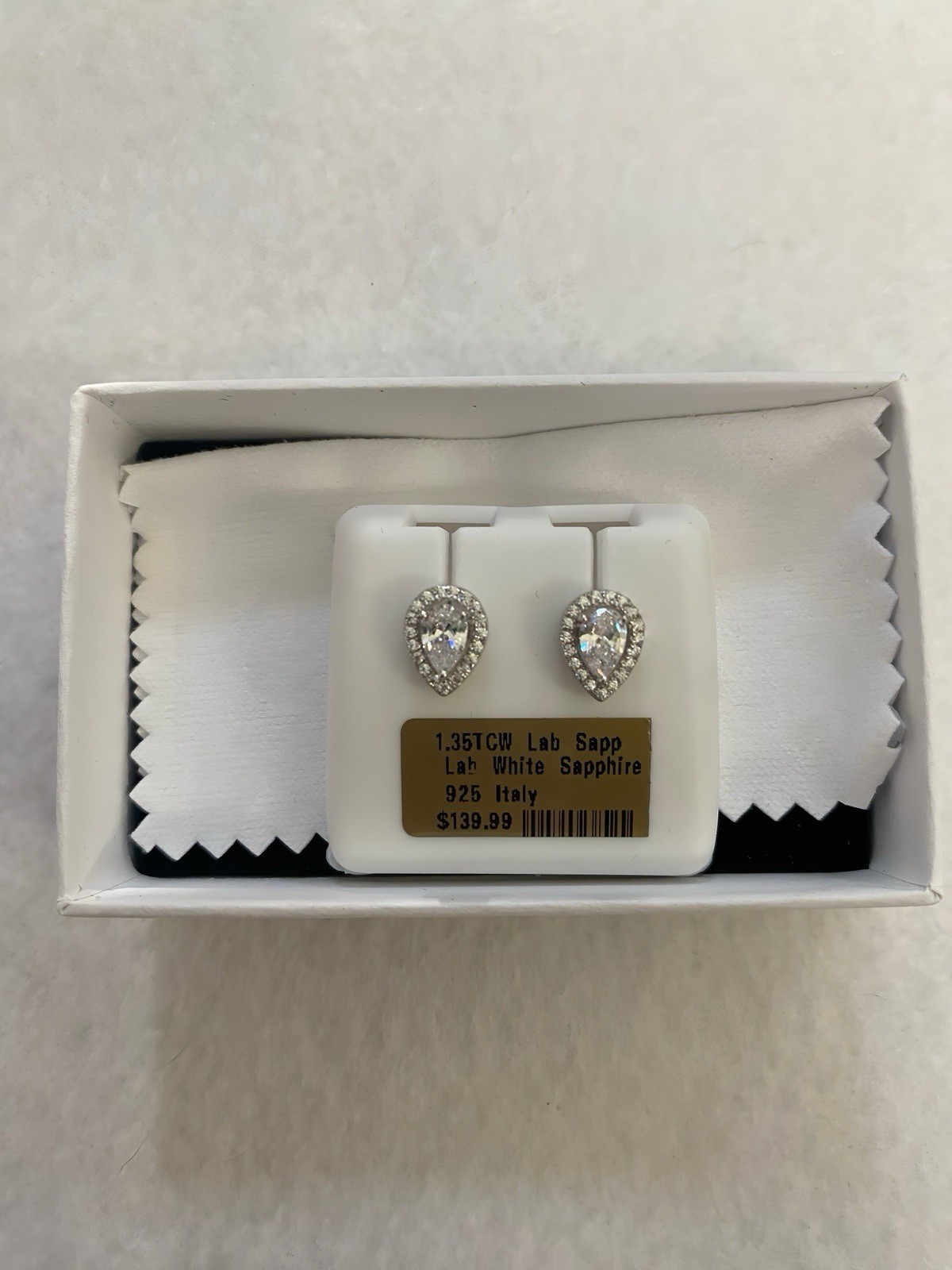 1.35 CTW Lab Created White Sapphire Pearl Halo Stud Earrings