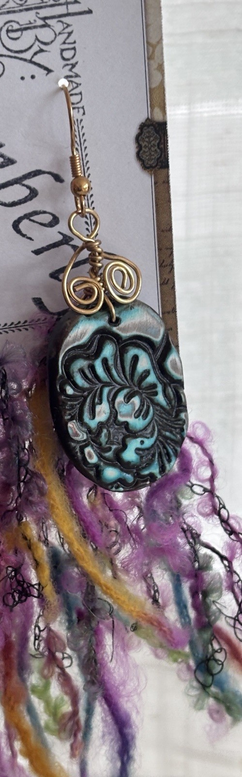 Handmade Kimberly Boho Artisan Statement Earrings fringe Dangle 3” Plus UNIQUE