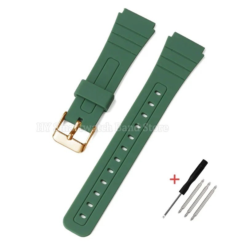 18mm Silicone Soft Watch Strap for Casio F91W F105/108 A158/168 W800H SGW400 AE1