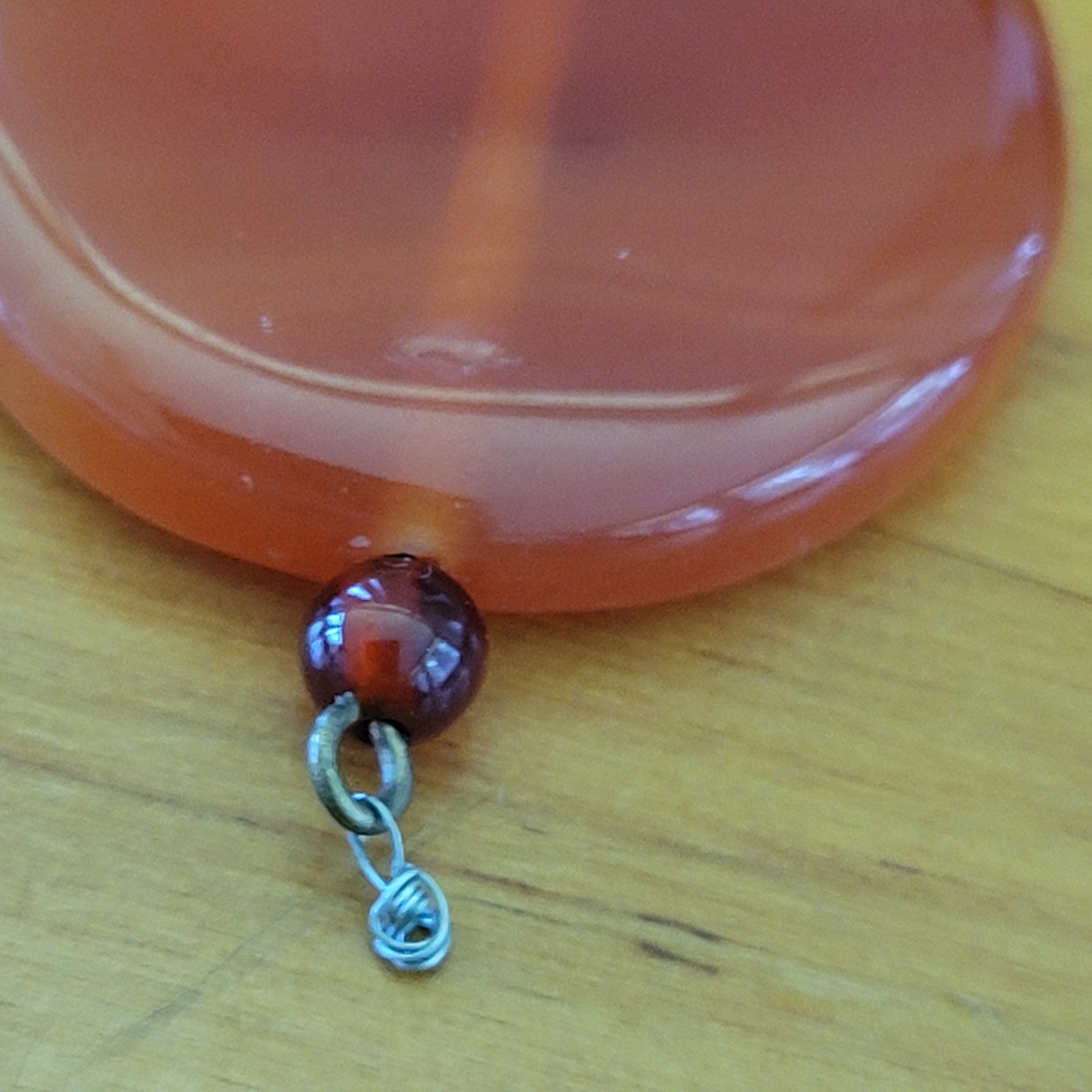 Vintage American Diamond Carnelian Agate Quartz Flower Necklace 17in 44g