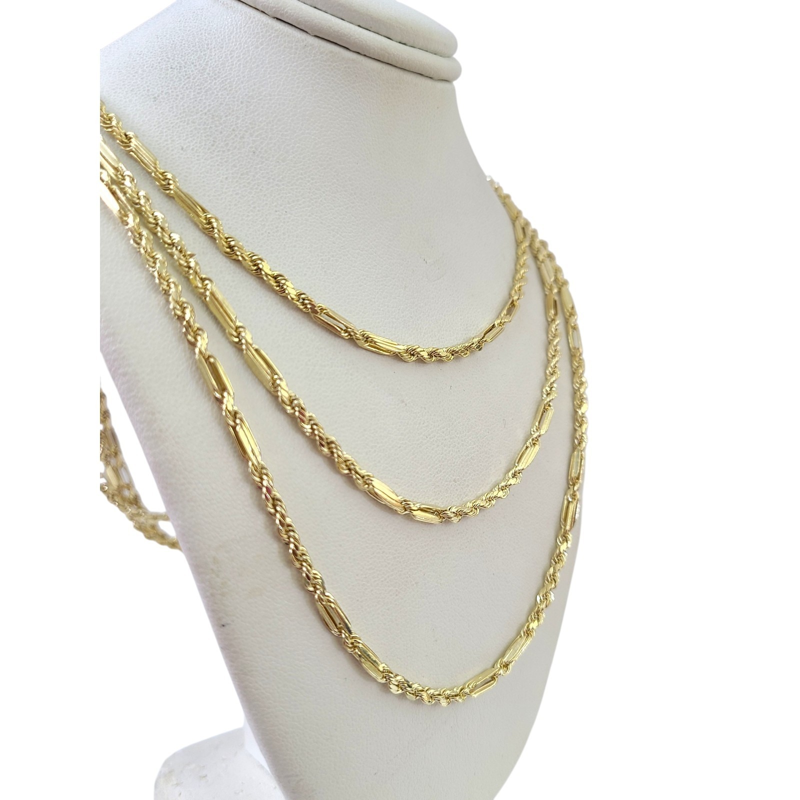 Real 14k Yellow Gold Milano Rope Chain Necklace 18″-26″ in 3mm Men Women
