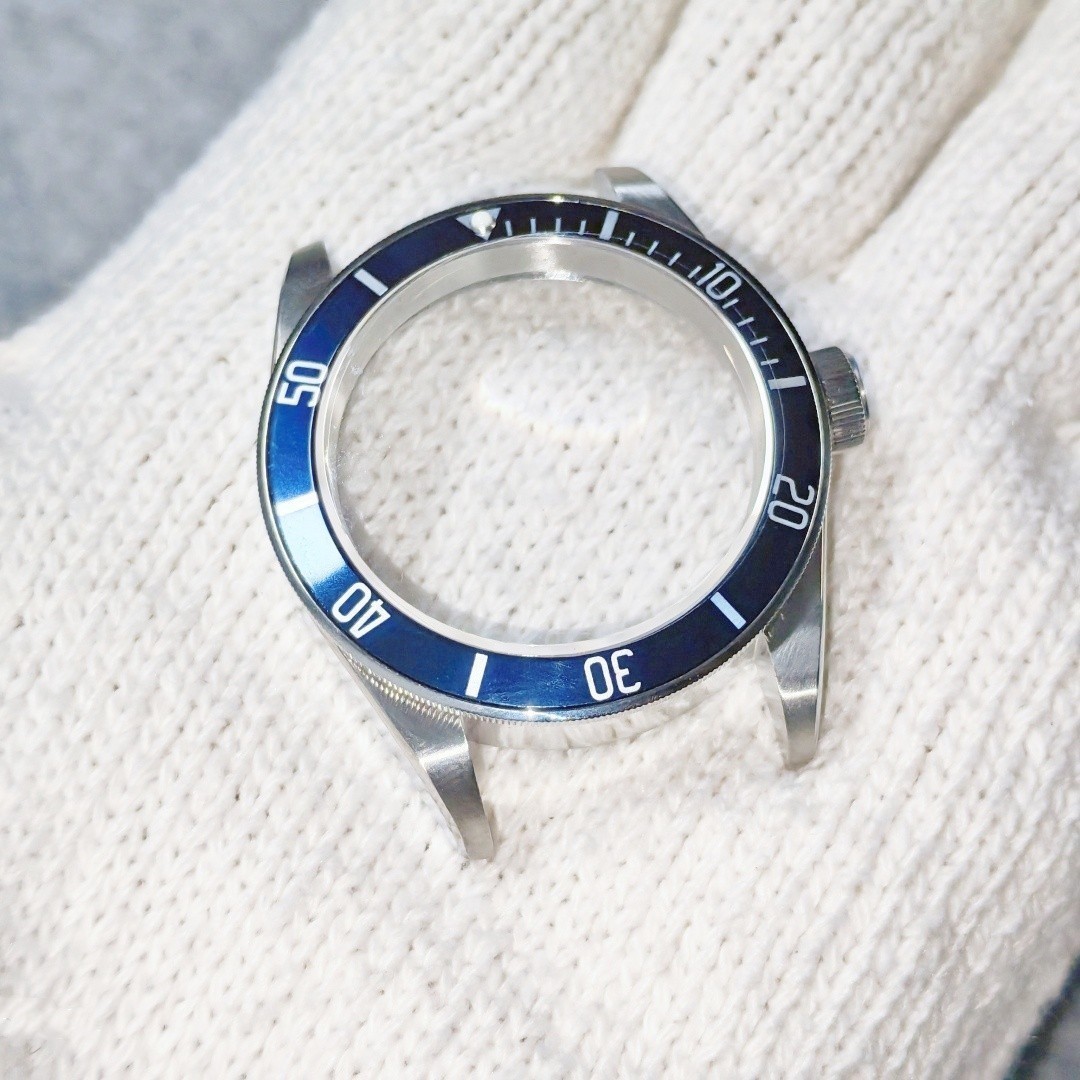 for 41MM 2824 watch case + dial + hands + Strap Sapphire DIY SET