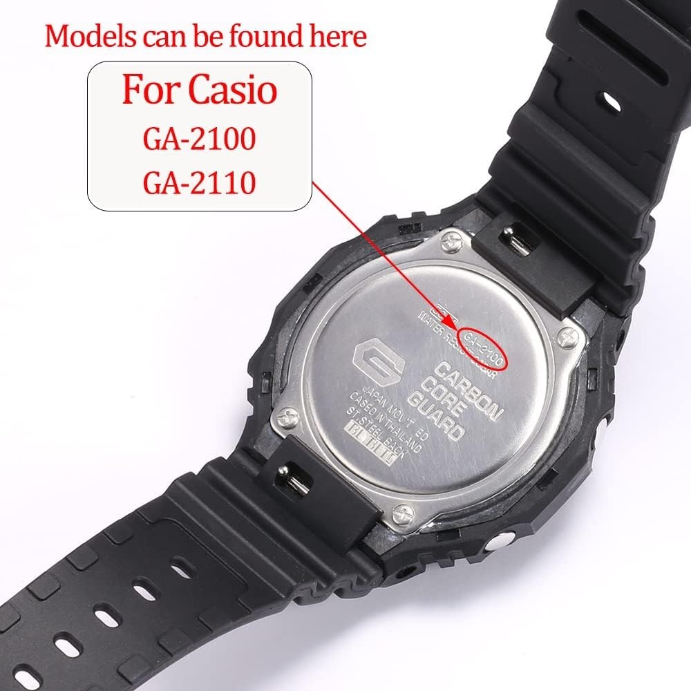Men’s Rubber Replacement Strap for G-Shock GA2100 – Waterproof & Adjustable