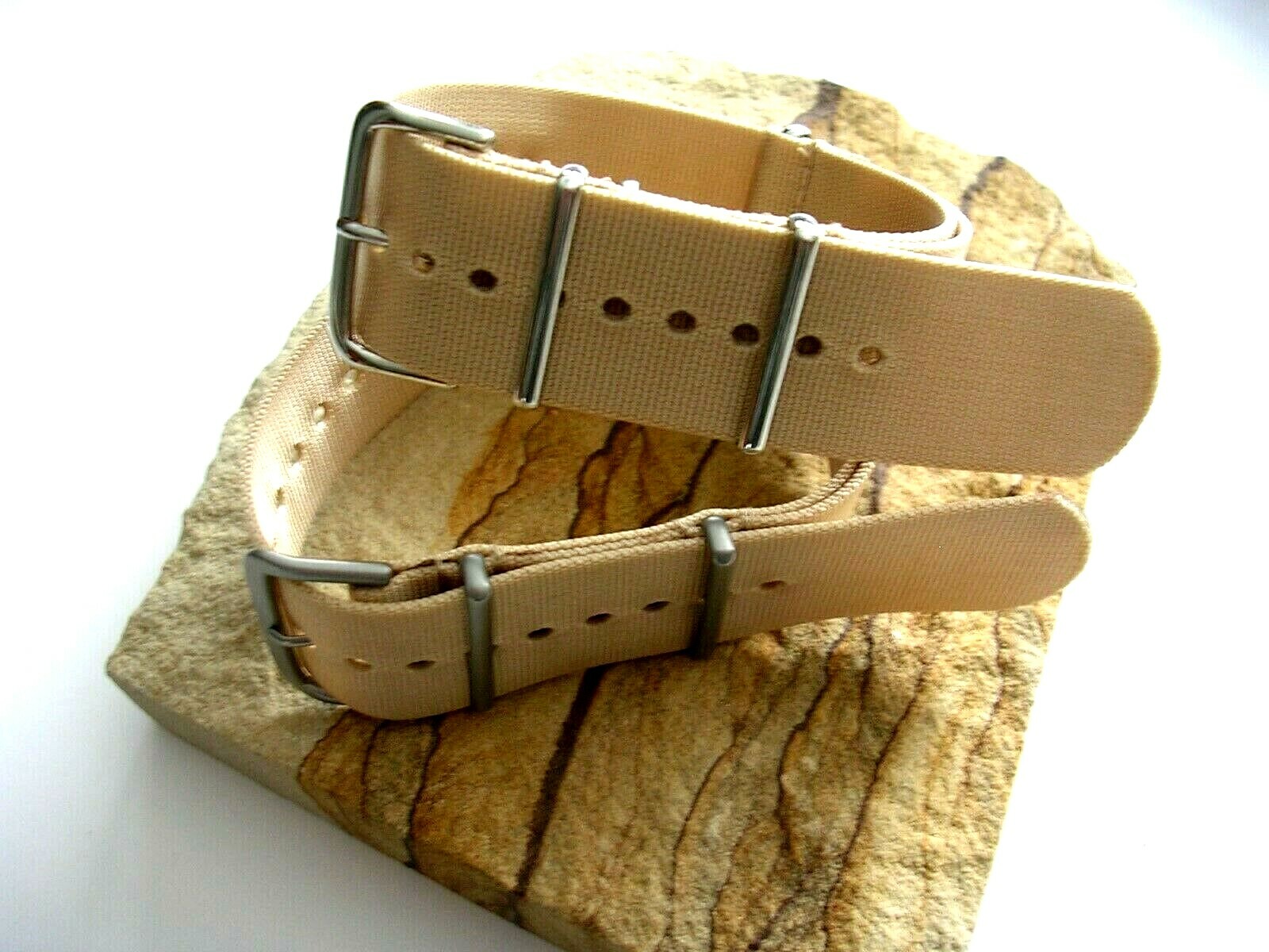 Tan NATO G10 strap prem Ballistic nylon military Mil Spec MoD watchband USA ship