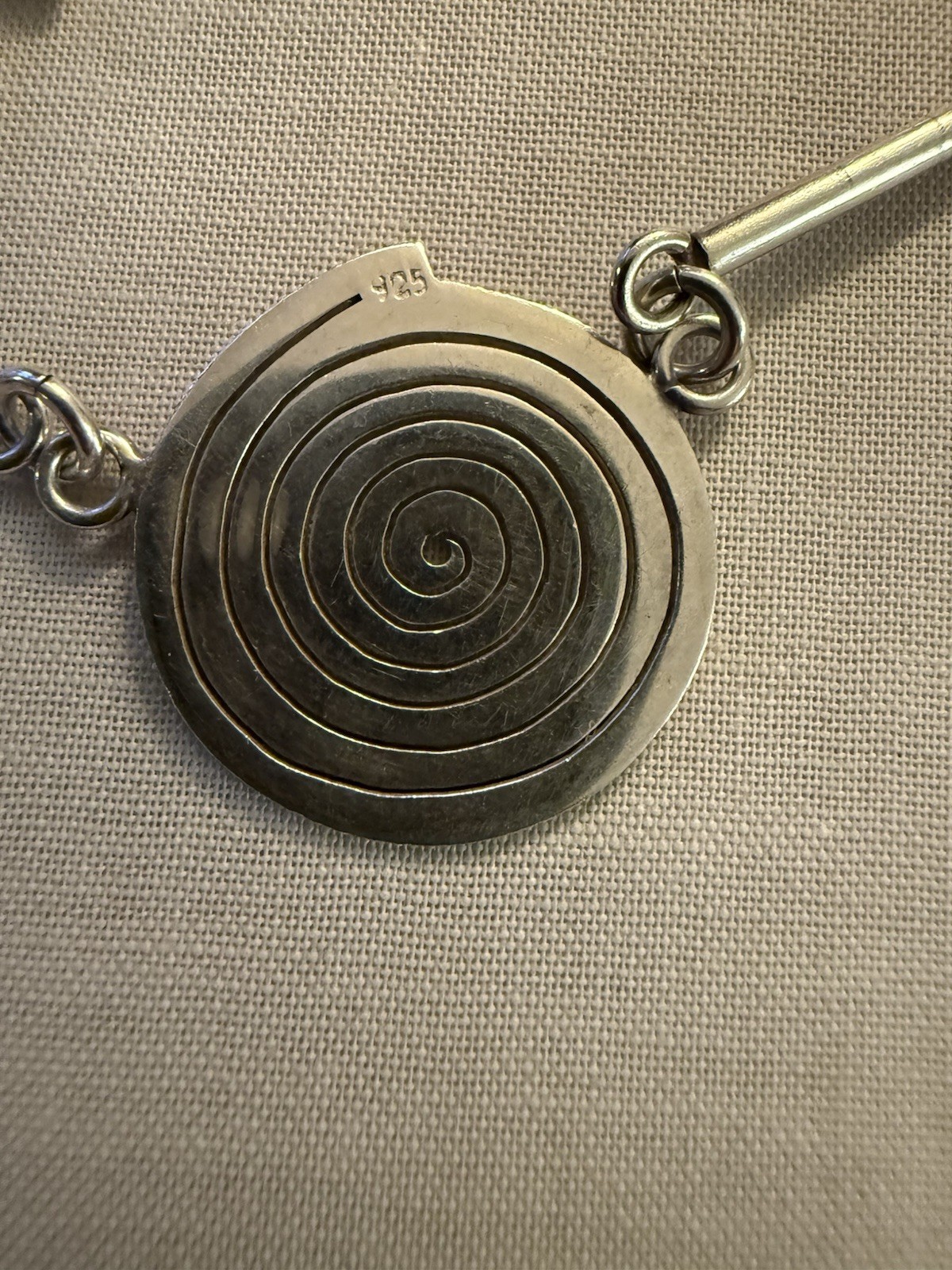 Spirit Animals 🐒🕷️🦇🪶18” Artisan Nazca lines Design Sterling Peru Necklace