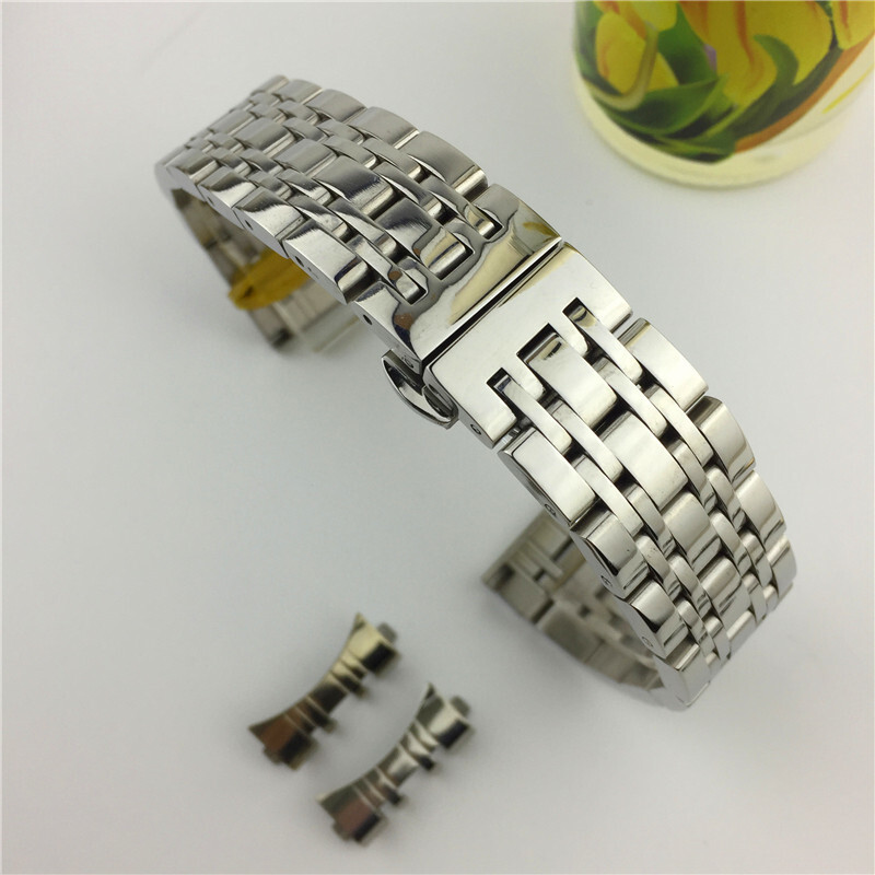 Premium Solid Stainless Steel Watch Band Strap Butterfly Clasp Bracelet 12-26mm