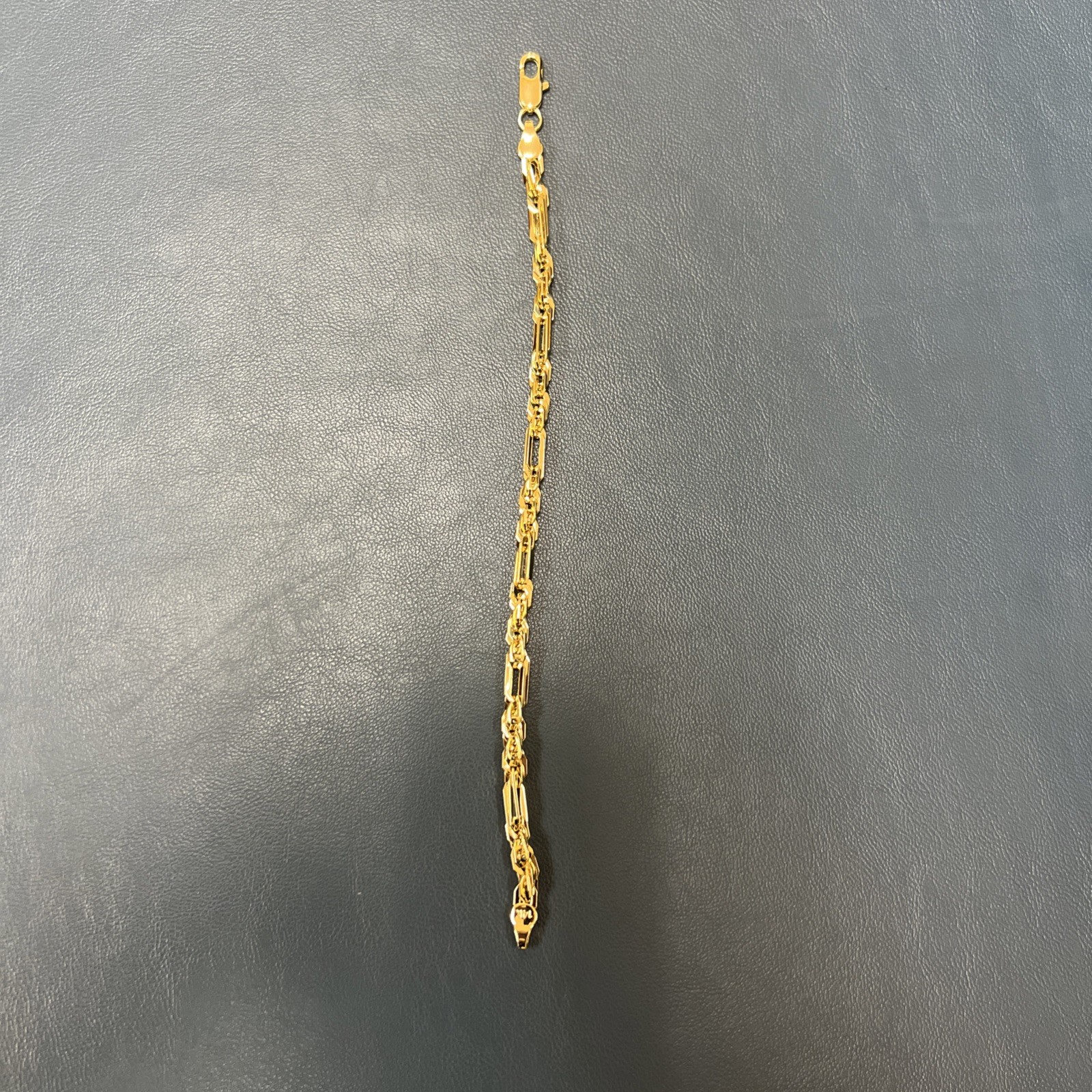8INCH 14KT GOLD ELECTROPLATED 10X MILANO STYLE ROPE BRACELET DIAMOND CUT